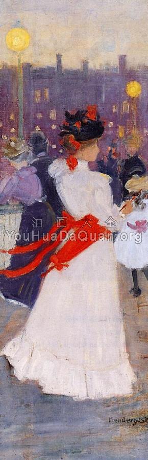 Lady with a Red Sash - 莫里斯·巴西·加斯特